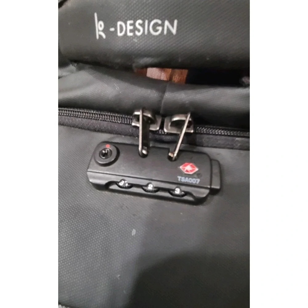 K-Design Anti-Theft Laptop Backpack Water Resistant Travel Commuter Black